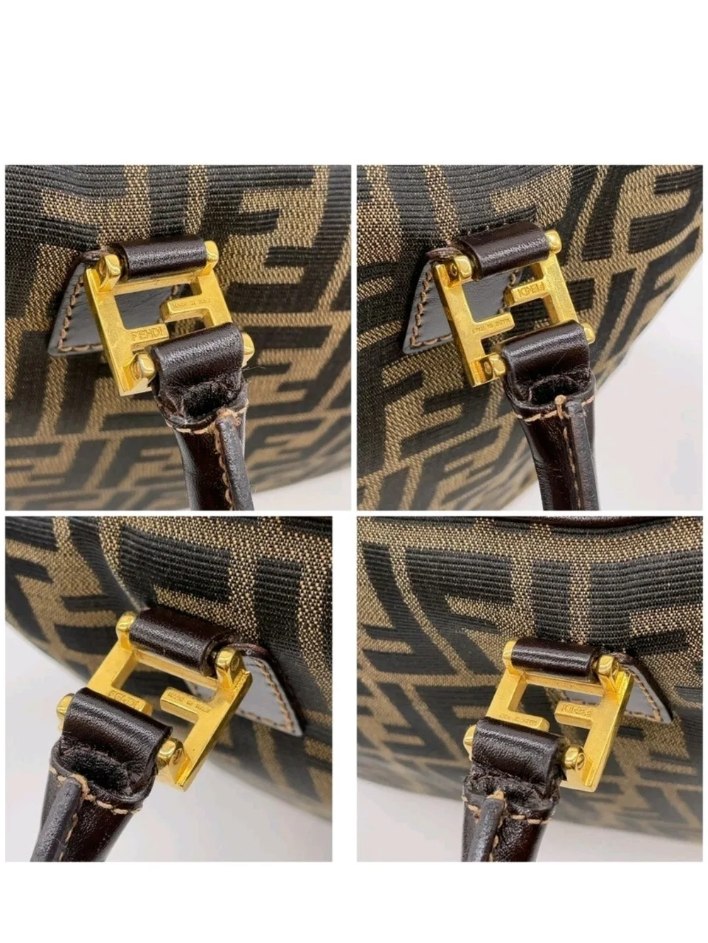 Fendi Brown FF Zucca Canvas Briefcase Tote